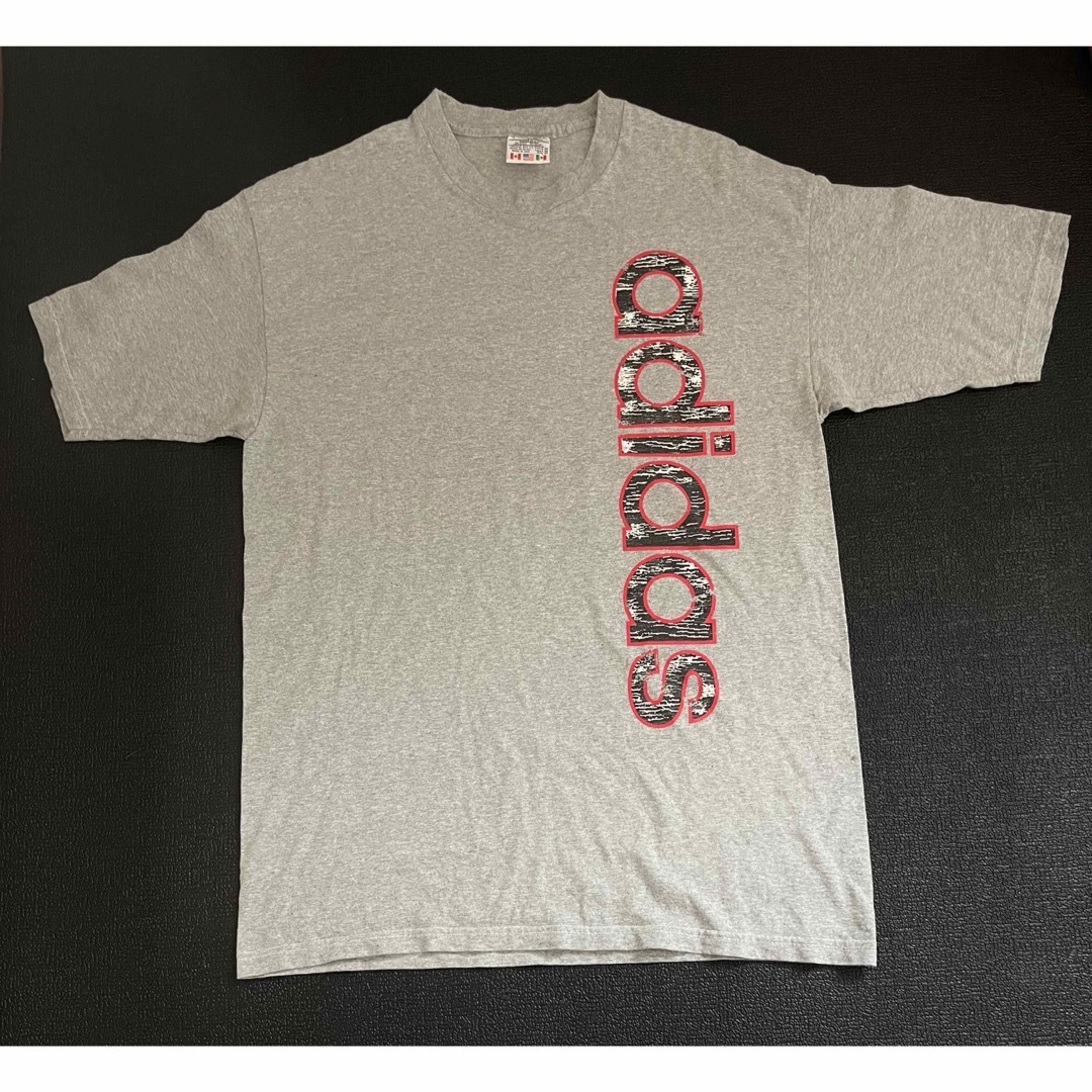 adidas - 90s adidas 刺繍万国旗タグ USA製 トレフォイル Tee サイズ M