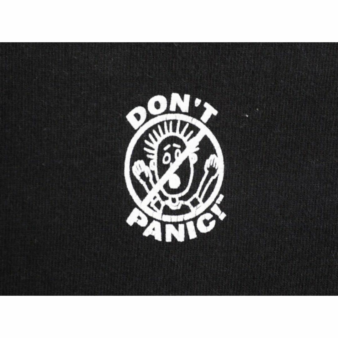 90s DON'T PANIC ジョーク メッセージ プリント Tシャツ メンズ L