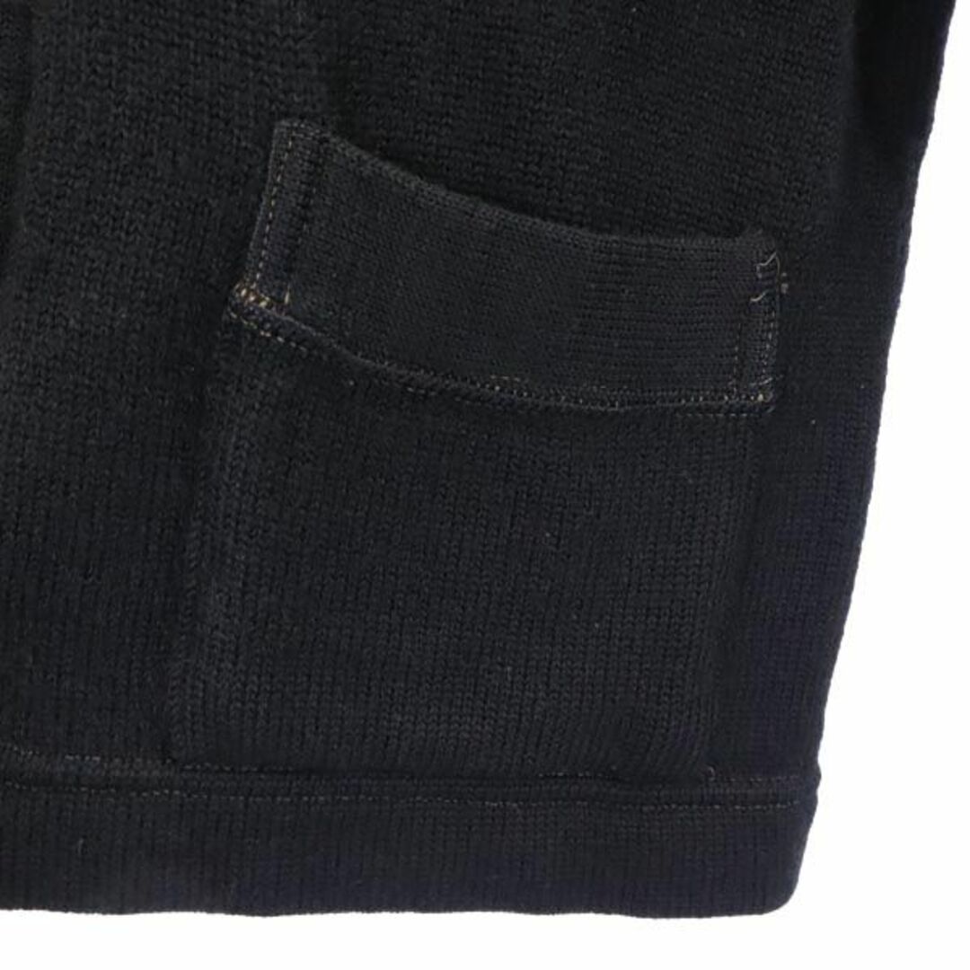 サンドニット 40s 50s レタード 長袖 ニット カーディガン 42 ブラック