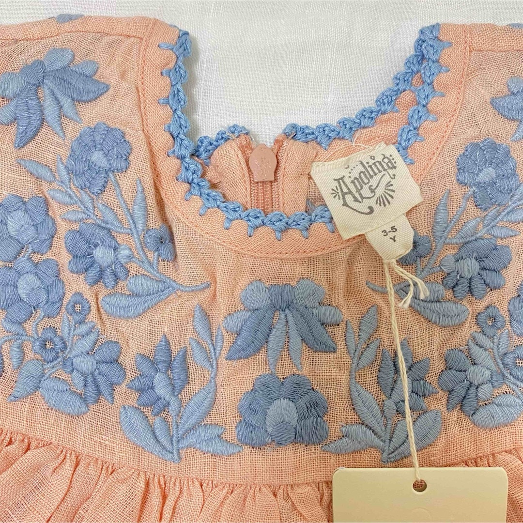 apolina Stevie Dress Pale Rose3-5y