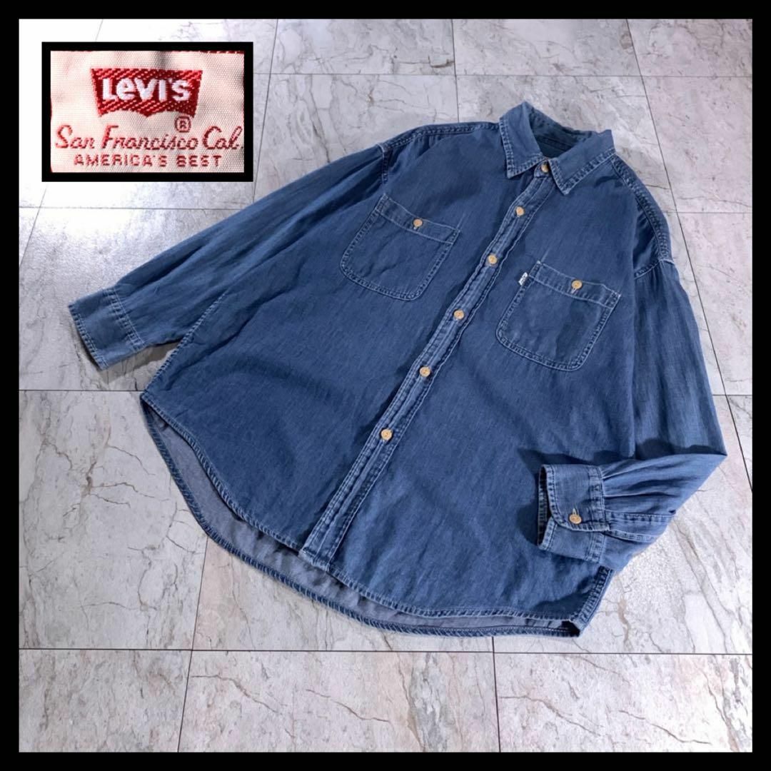 Levi's - 90s 古着 極東 リーバイス デニム ウエスタンシャツ 香港製
