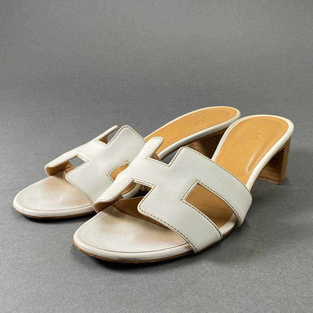 ご確約です！！HERMEエルメス オアジス ホワイト サイズ38 HERMES