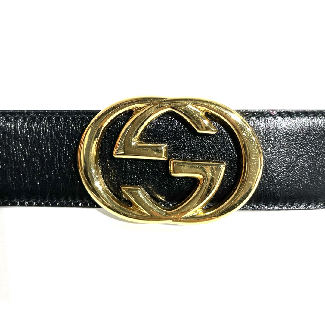 GUCCI - ☆GUCCI グッチ インターロッキング ベルト ゴールド金具