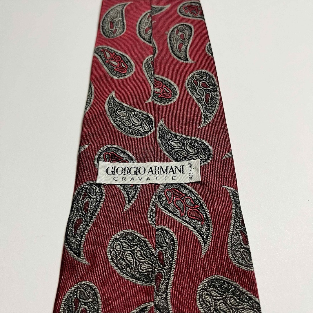 GIORGIO ARMANI - ジョルジオアルマーニ ネクタイ 赤 シルク