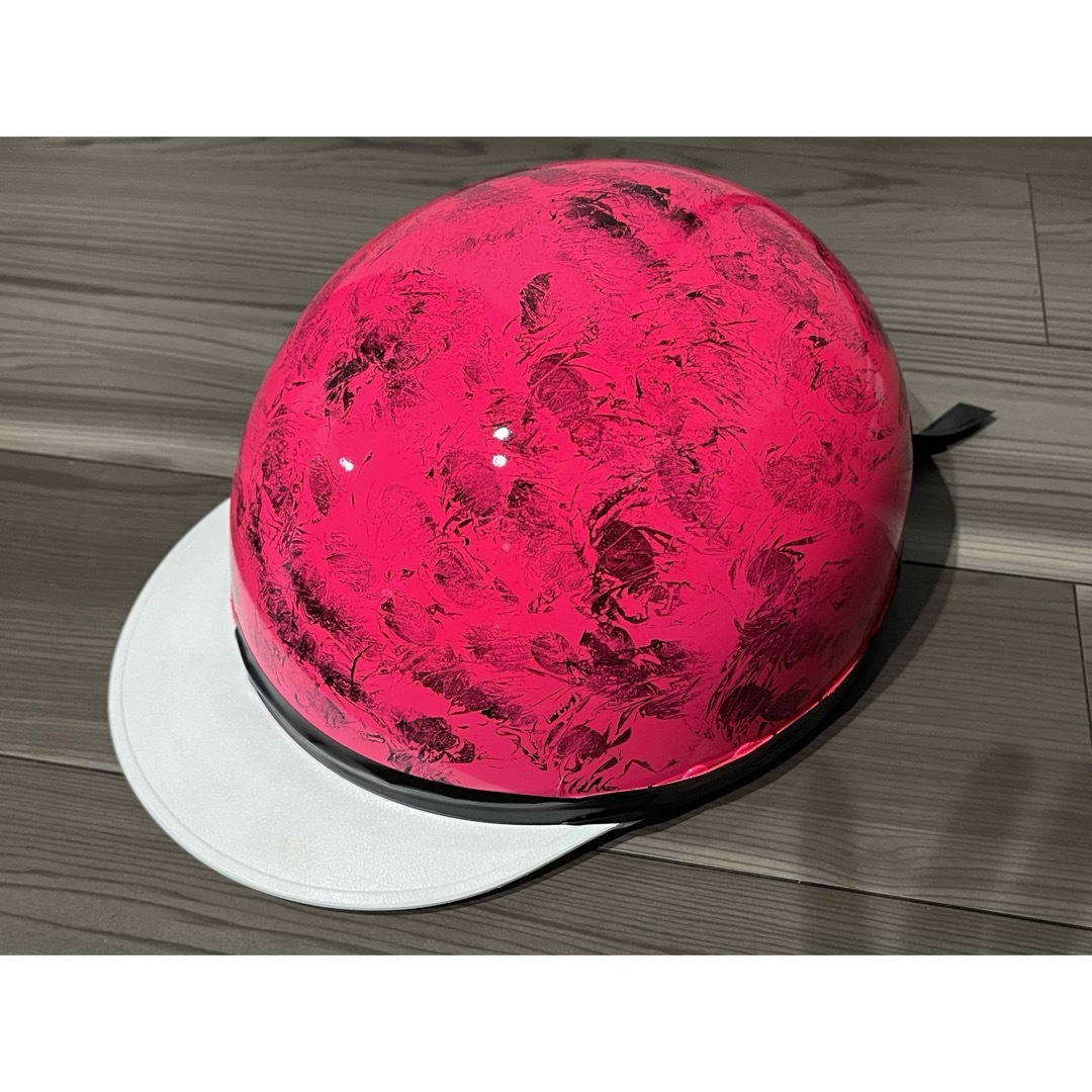 蛍光ピンク ラップ塗装 コルク半 ヘルメットの通販 by paint｜ラクマ