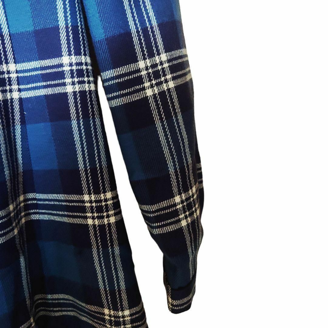 Yorkland - 希少 美品 Yorkland タータンチェック ワンピース 青