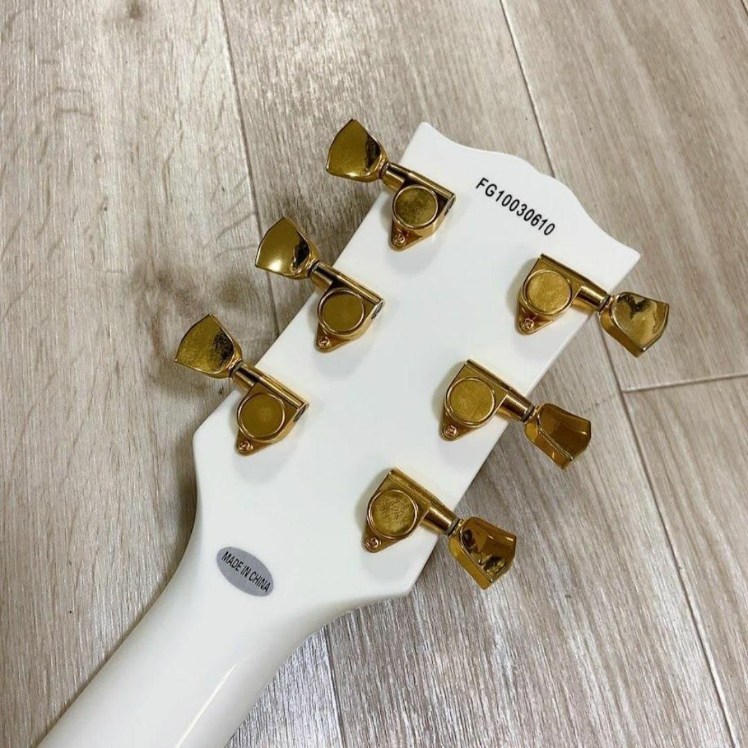 Burny レスポール カスタム セットネック 白 LP エレキギター500の通販