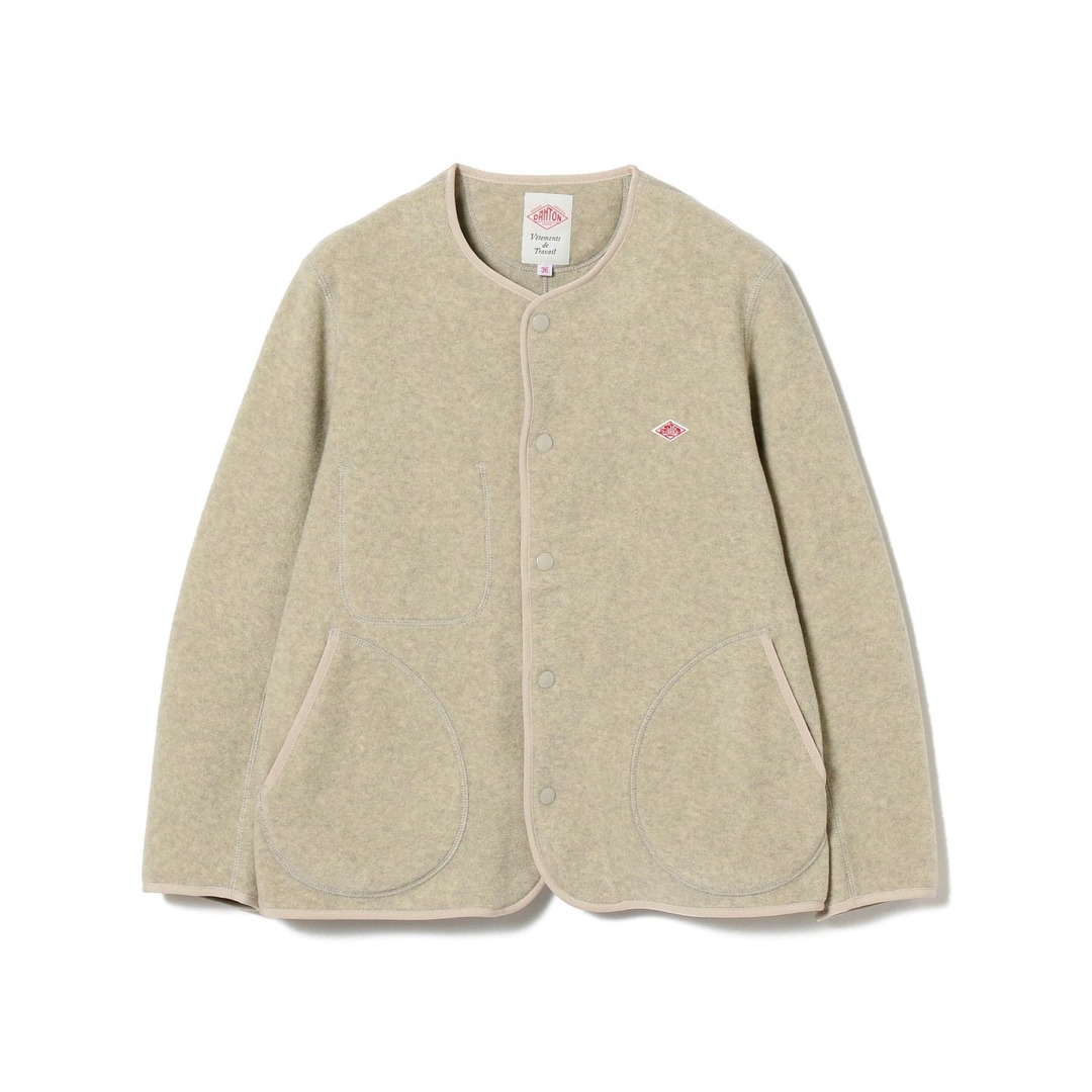 DANTON - ❇️DANTONダントン正規24秋新ノーカラーフリースジャケット