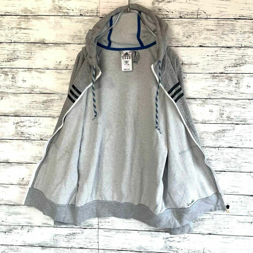 adidas - 【上下セットアップ】adidas グレー スウェット スリーライン