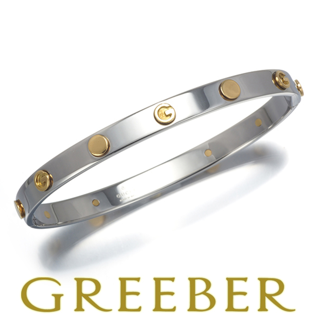 GUCCI - グッチ ブレスレット ロゴ バングル K18YG/SS の通販 by