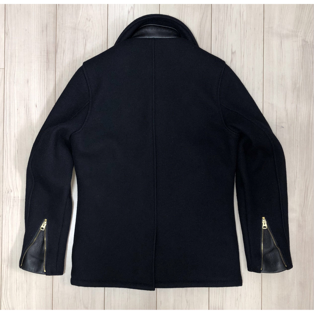 schott - 30 良品 Schott 769 ライダースPコート 黒 金 ライダース