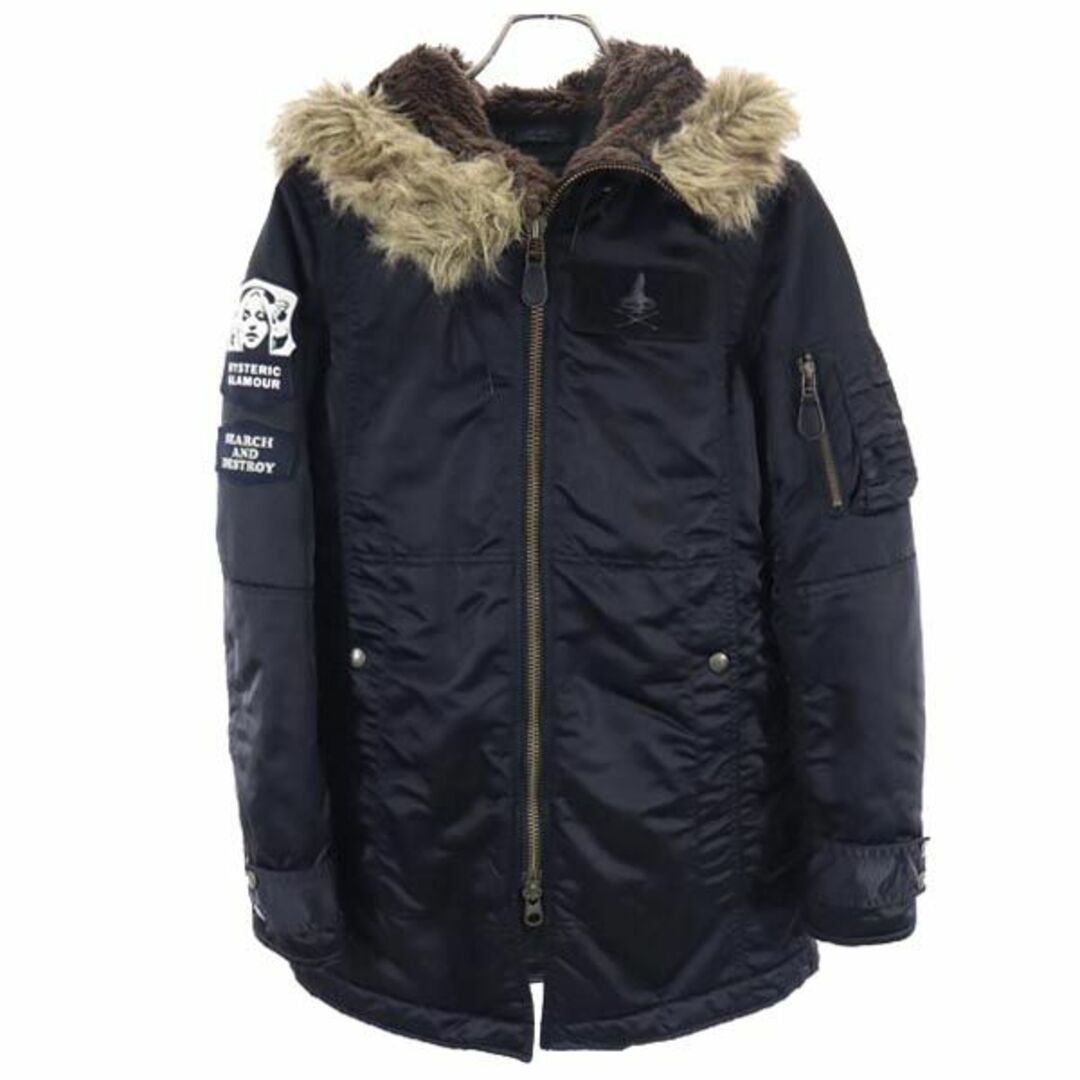 HYSTERIC GLAMOUR - ヒステリックグラマー ミリタリーコート FREE 黒