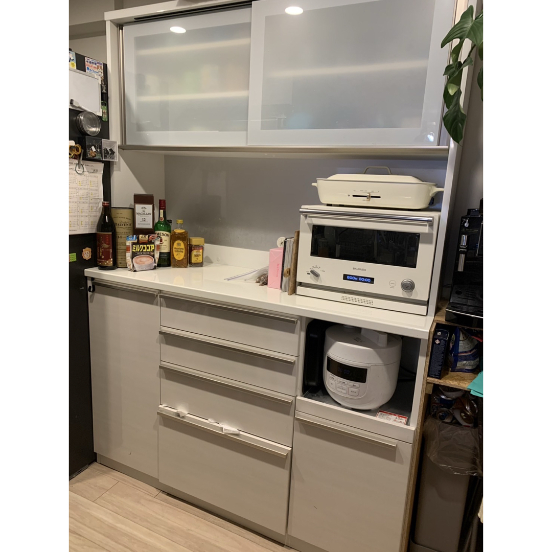 ニトリ - ニトリ 食器棚 キッチンボード キッチン 140cm ホワイトの