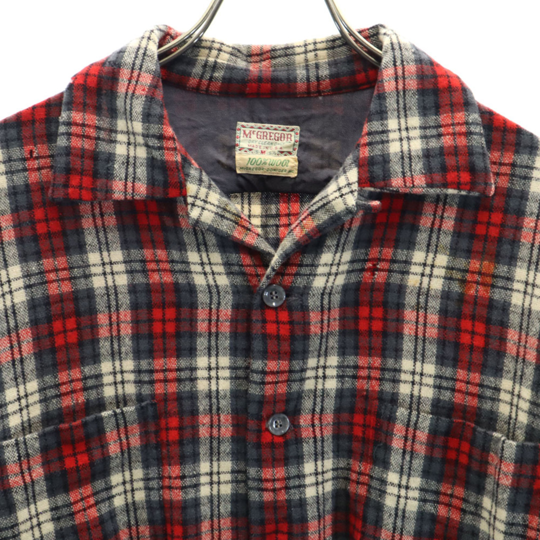 McGREGOR - マクレガー 60s USA製 ウール ヴィンテージ 開襟 チェック