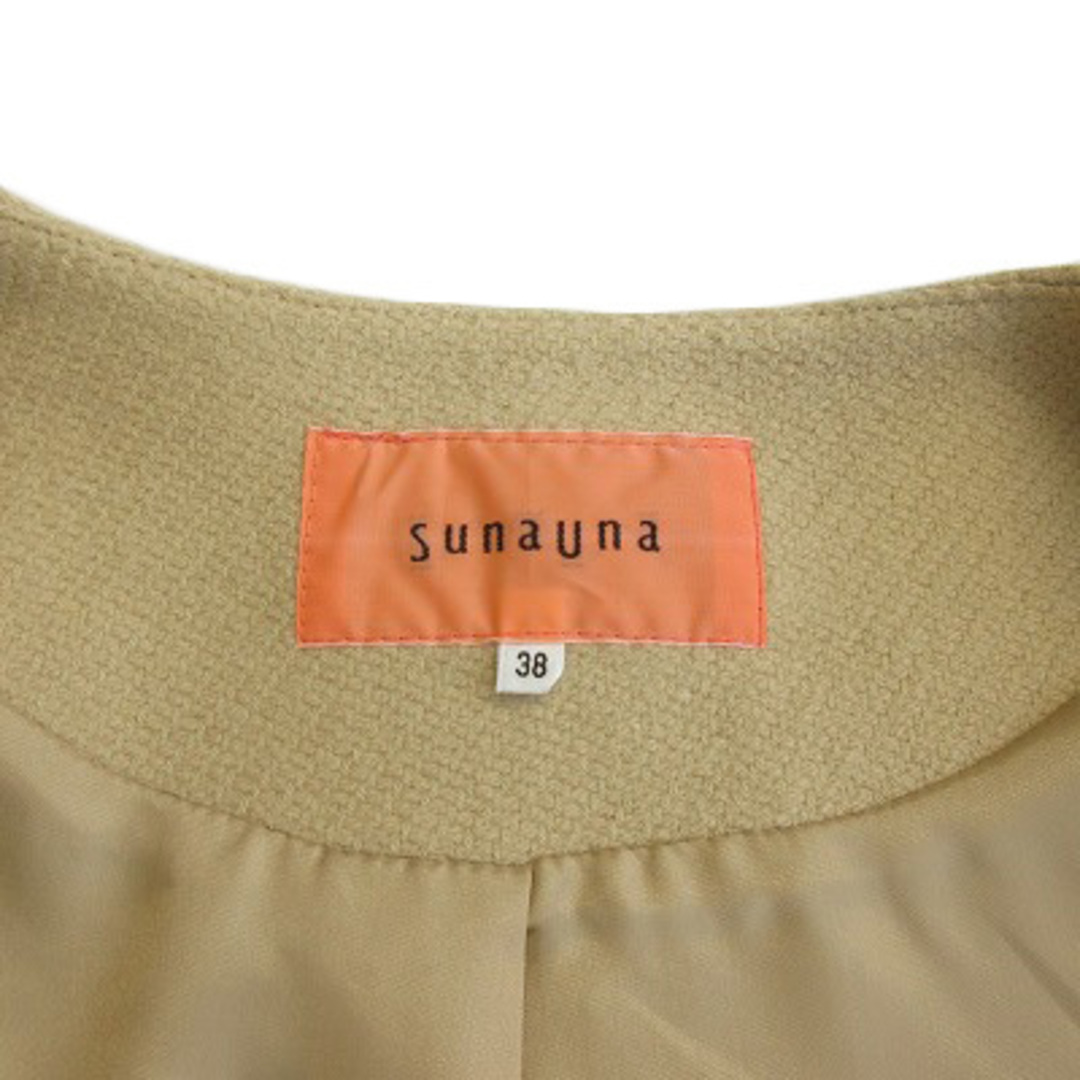 SunaUna - スーナウーナ Sunauna コート ノーカラー ウール 38 の通販