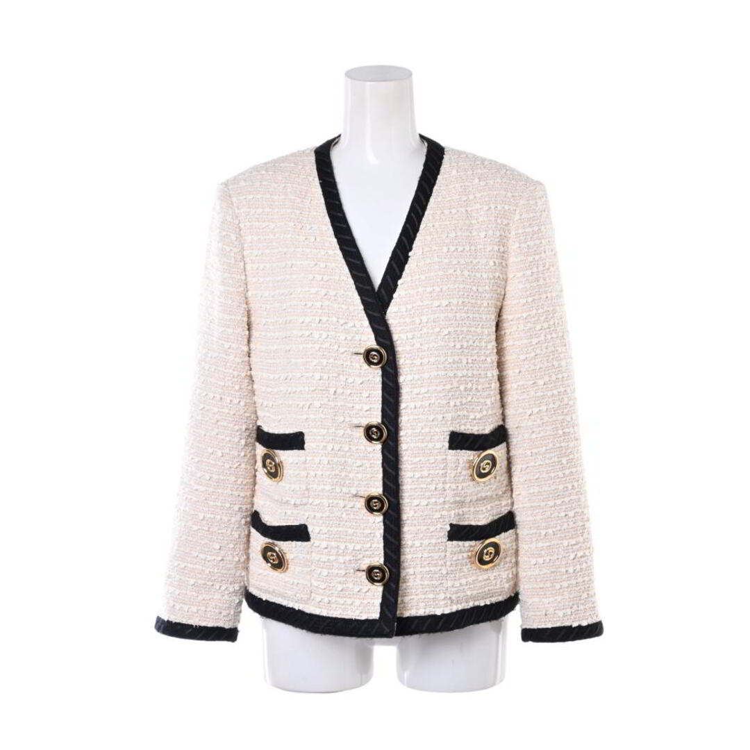 美品グッチ ノーカラージャケット ゴールドボタン GUCCI - GUCCI