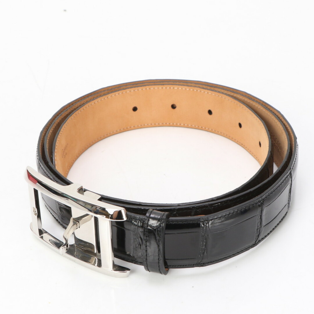 Cartier - 新品同様 カルティエ タンク クロコダイル レザー シルバー