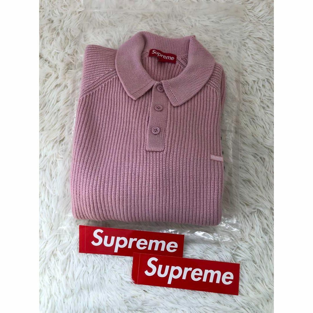Supreme - ○Supreme Small Box Polo Sweater pink XLの通販 by KIRA