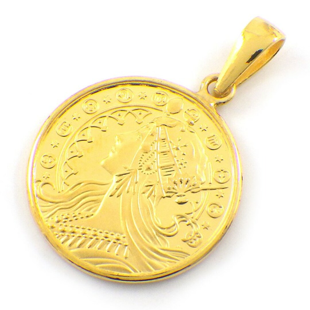 ペンダントトップ アルフォンス・ミュシャ メダル 1/20オンス 黄道十二