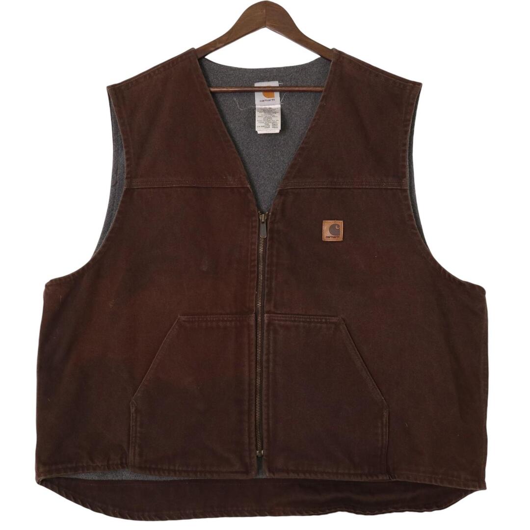 カーハート CARHARTT ダックベスト フェード USA製 ビックサイズ