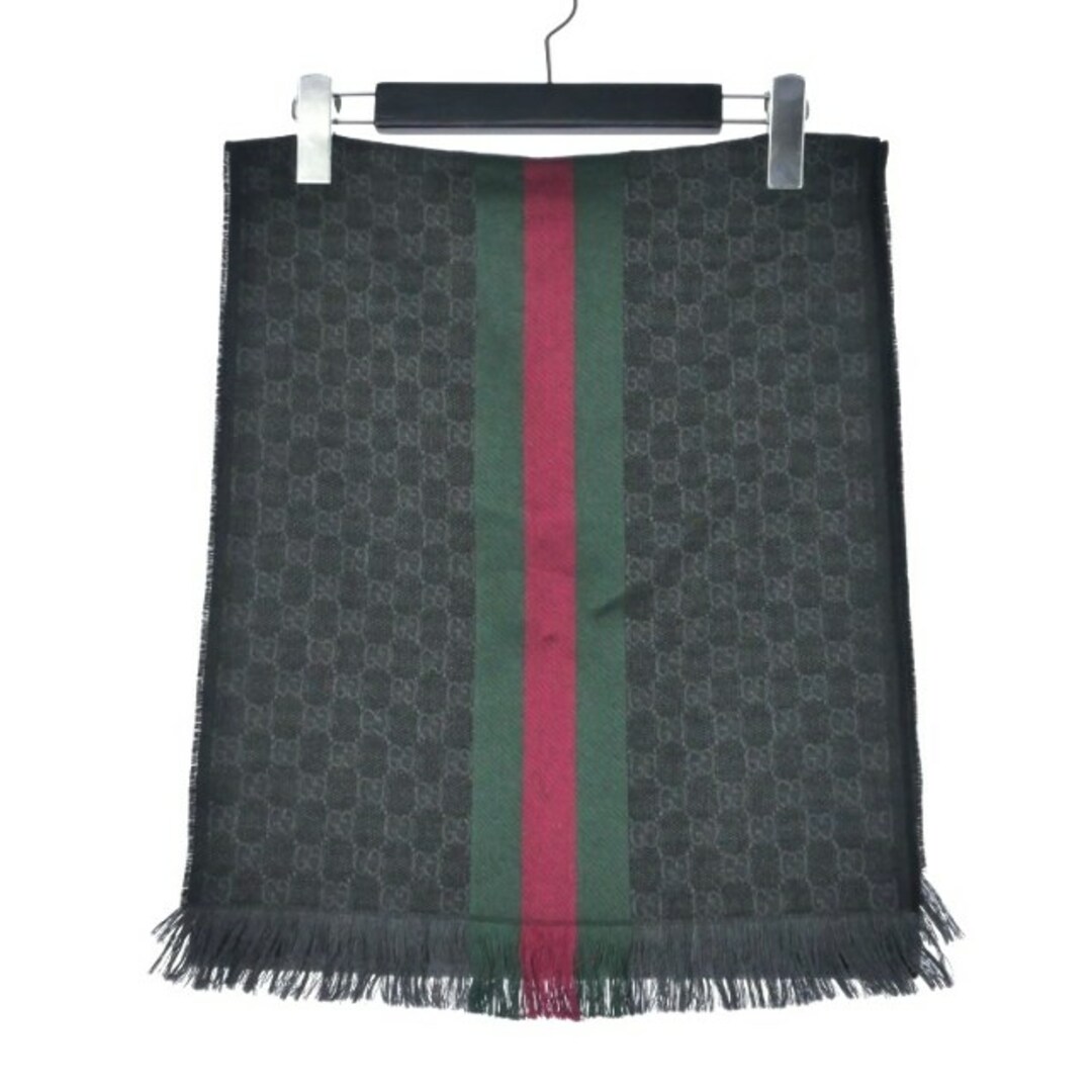 美品 GUCCI グッチマフラー GGシェリーライン ウールシルク混 GUCCI