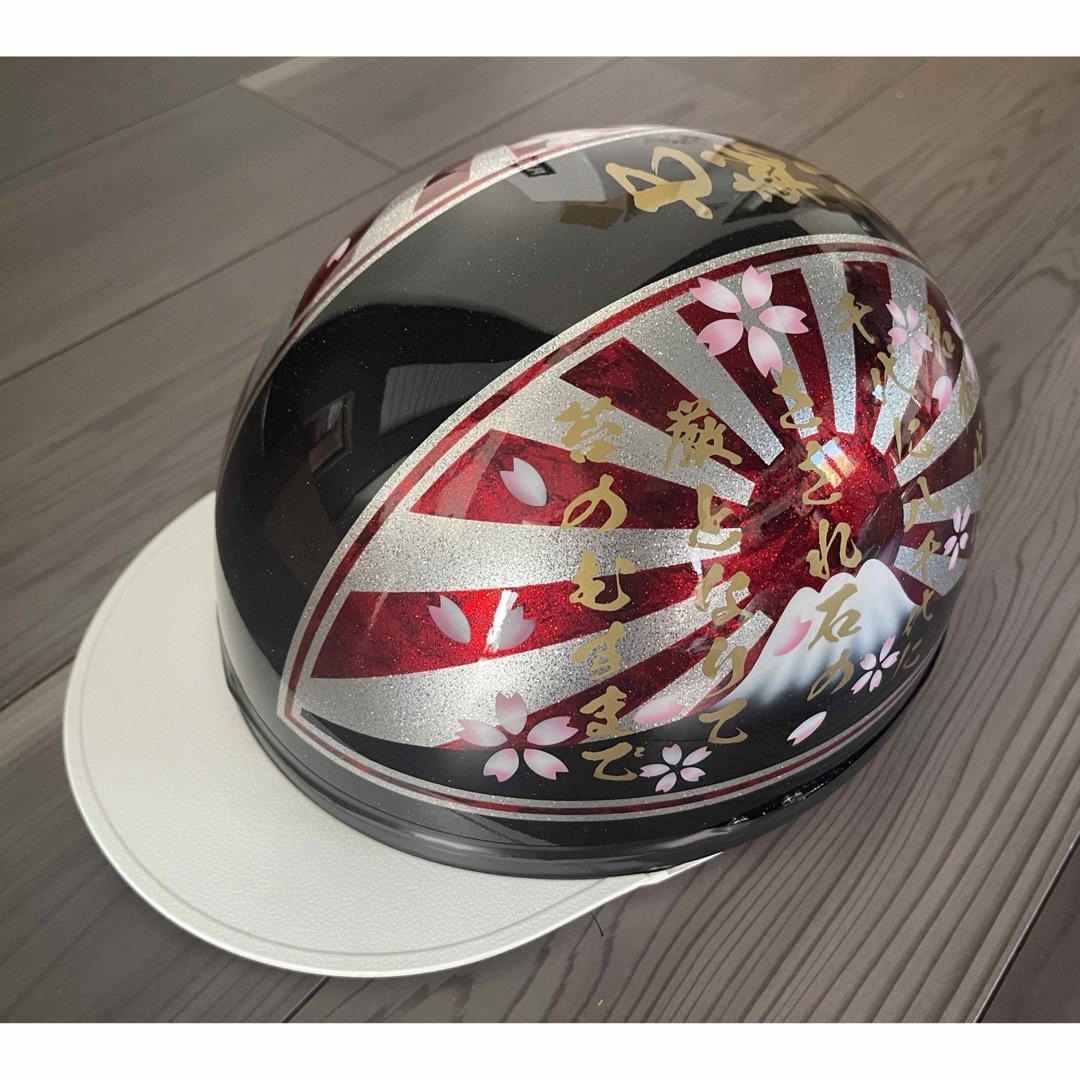 ラメ 君が代 富士日章 コルク半 ヘルメット 桜の通販 by paint｜ラクマ