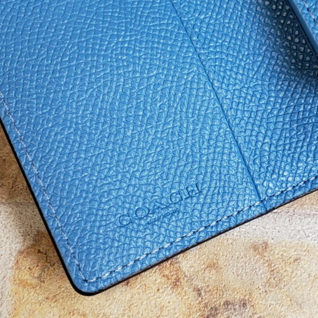 COACH - 美品 コーチ ☆ レザー キーケース 6リング 三つ折り ブルー