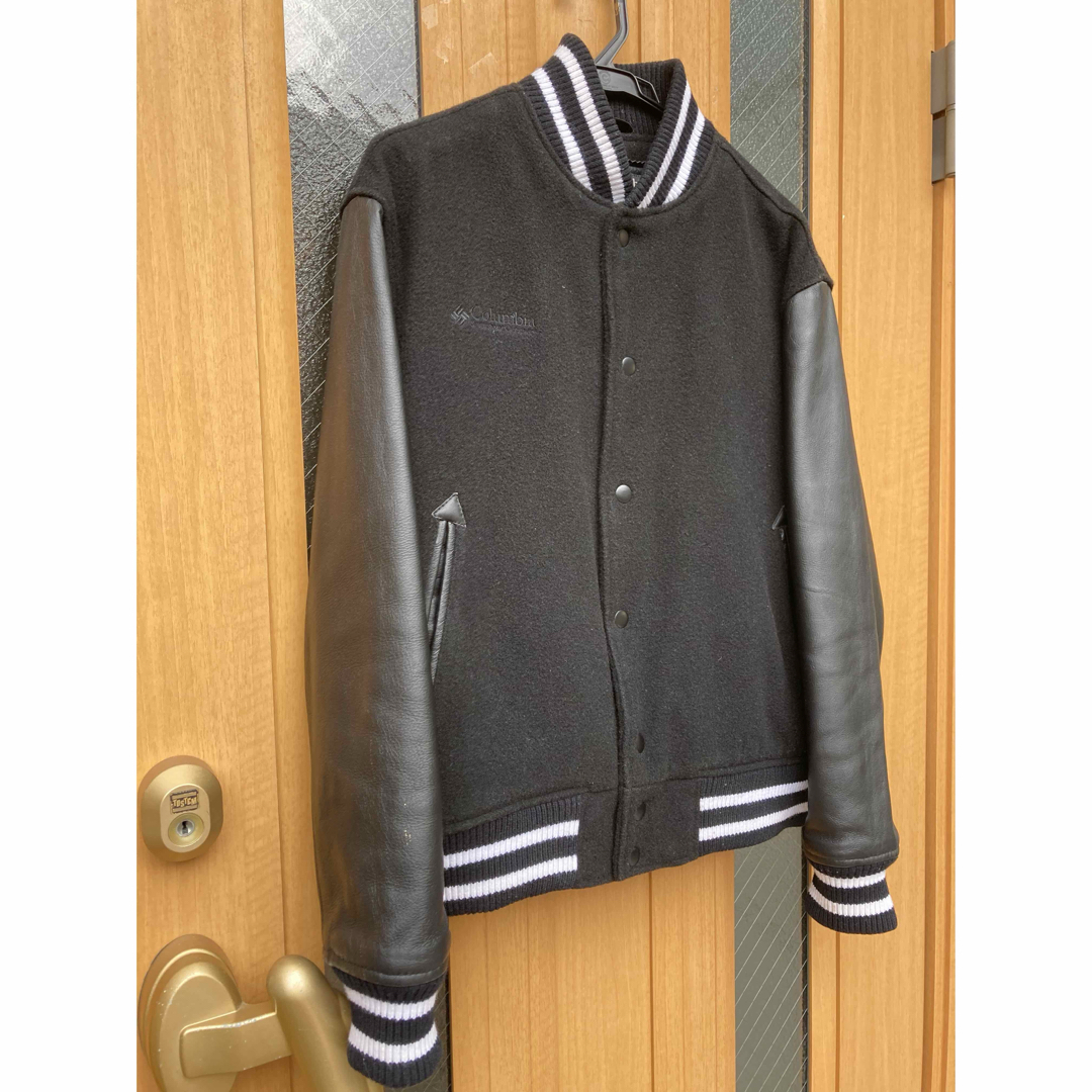 Columbia - Columbia 【美品】スタジャン 黒 ウール・レザーの通販 by