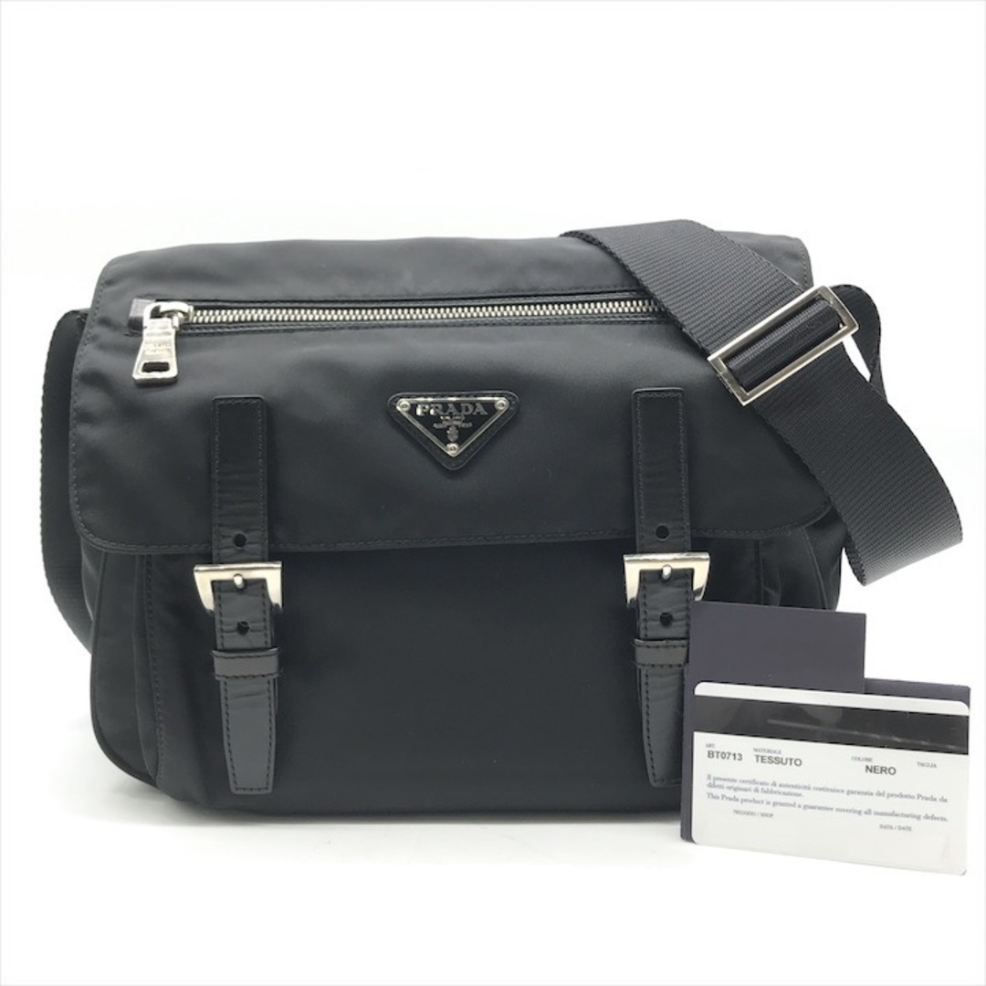 PRADA - 良品 PRADA プラダ 三角ロゴ プレート ナイロン テスート