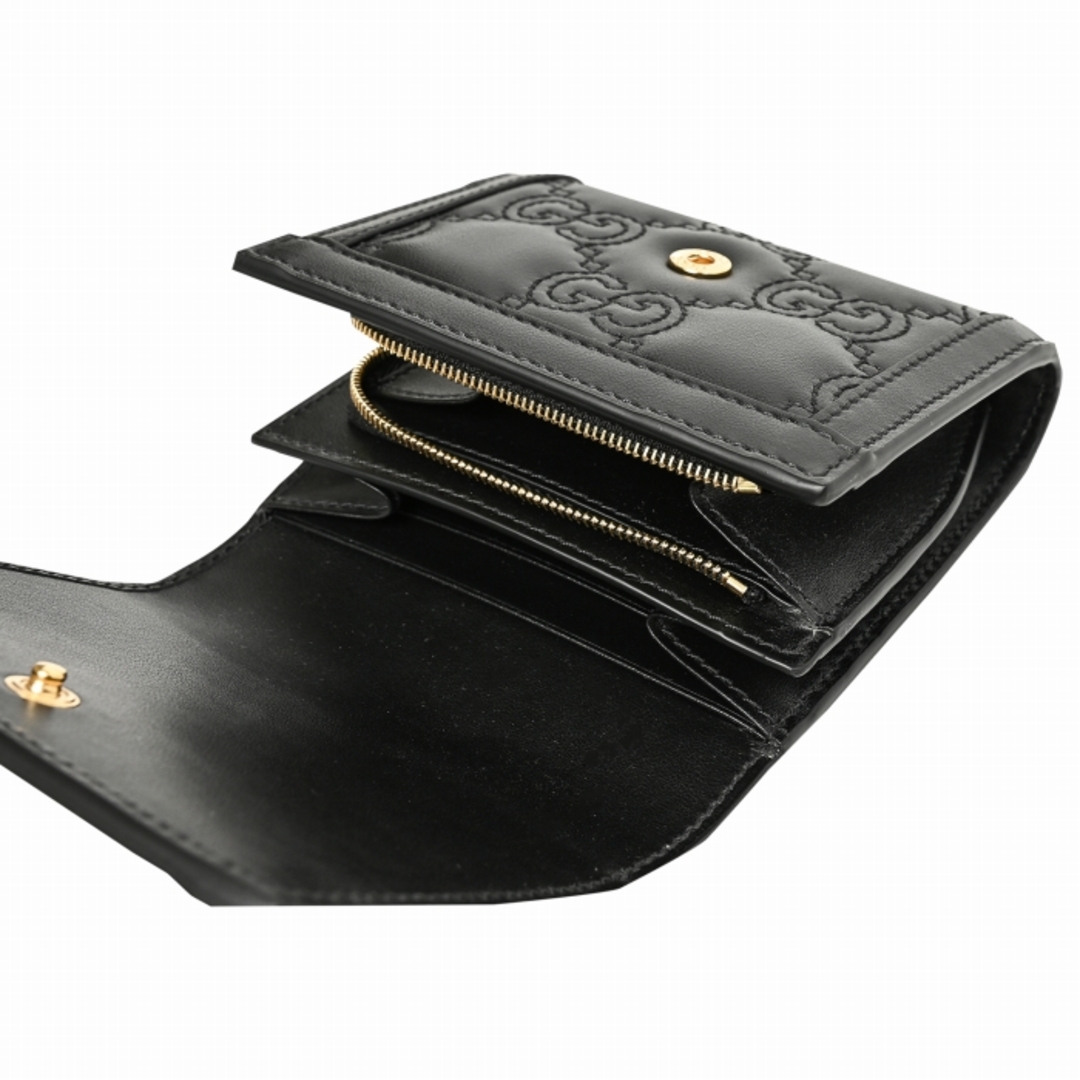 GUCCI - グッチ GUCCI 財布 二つ折り GGマトラッセ キルティングレザー