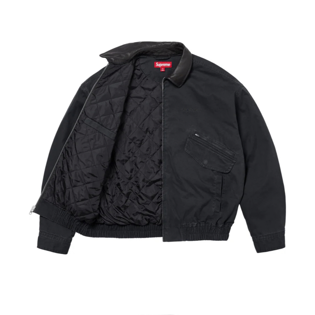 Supreme - supreme Leather Collar Utility Jacket Lの通販 by 麗美's