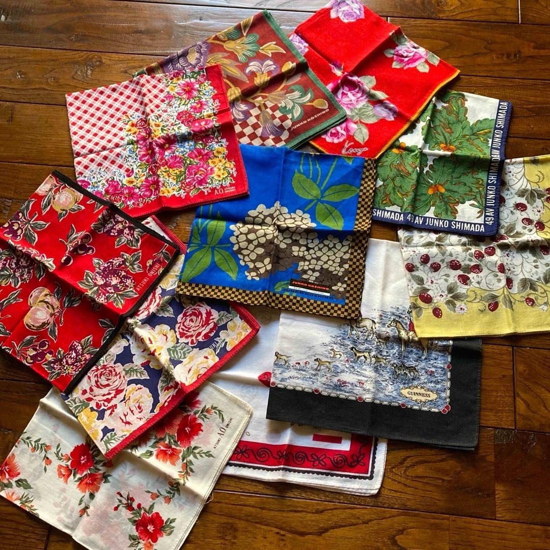 KENZO - 90s 花柄 総柄 ブランドハンカチ 11枚セット！アツキオオニシ