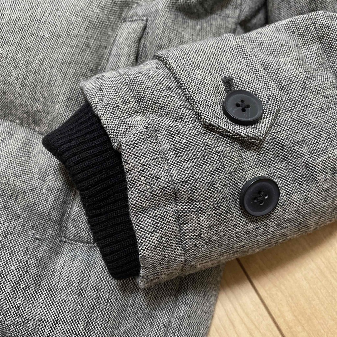 ダウン ジャケット ツイード風 メンズ フード付き アウター オシャレ