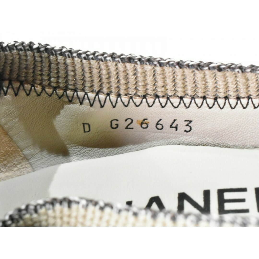 CHANEL - 【中古品】CHANEL スリングバッグシューズ ベージュ系 レザー