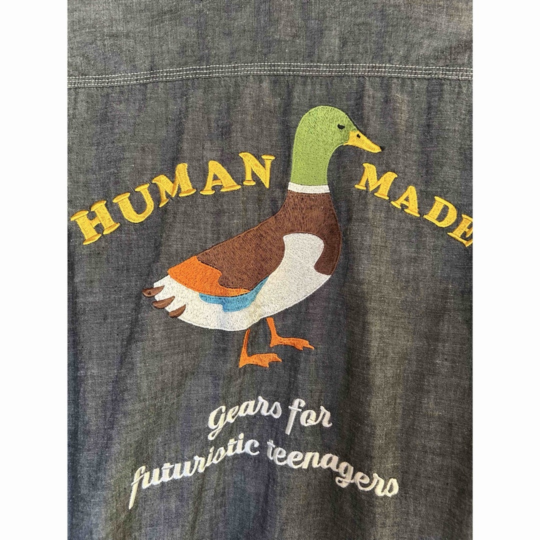 HUMAN MADE - 【Lサイズ】ヒューマンメイド 刺繍 カモ シャンブレー