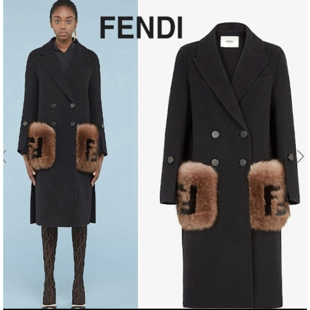 FENDI - FENDI ポケットファーコートの通販 by kira｜フェンディならラクマ