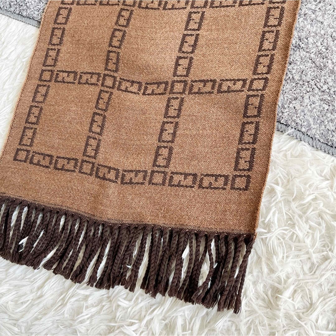 FENDI - FENDI フェンディ マフラー ズッカ柄 ロゴ入 ズーキーノ