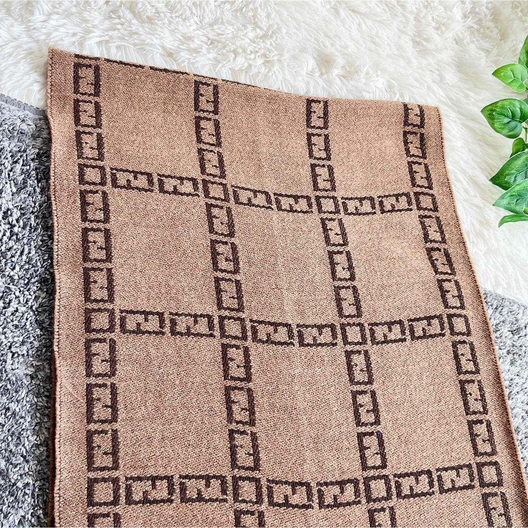 FENDI - FENDI フェンディ マフラー ズッカ柄 ロゴ入 ズーキーノ