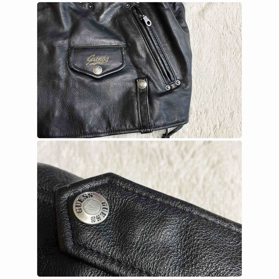 GUESS - 希少 GUESS ゲス 90s 本革 ダブルライダース レザージャケット