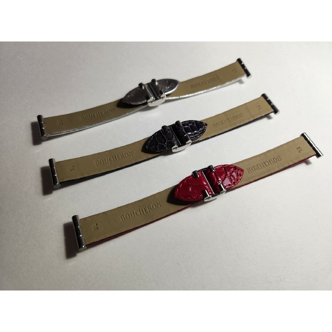 BOUCHERON - ブシュロン リフレ 替えベルト Sサイズ シルバー、赤