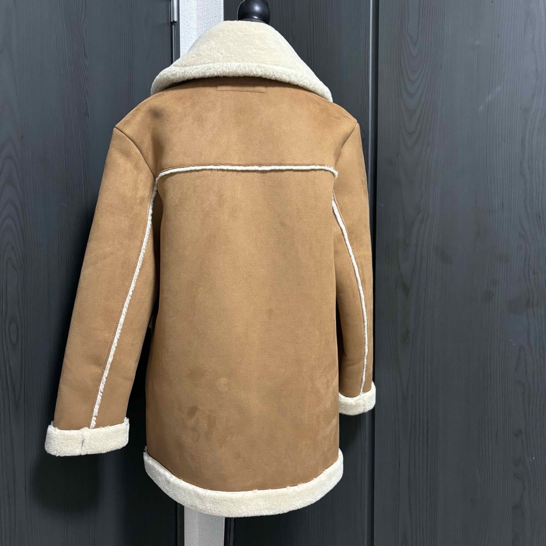 ZARA - 美品 ZARA ザラ ダブルフェイス フェイクムートン パッチ