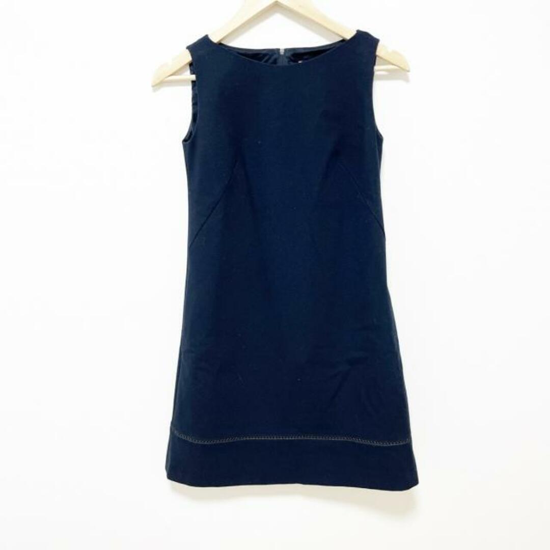 フォクシー ニューヨーク 日本製 ワンピース 38 ネイビー FOXEY NEW