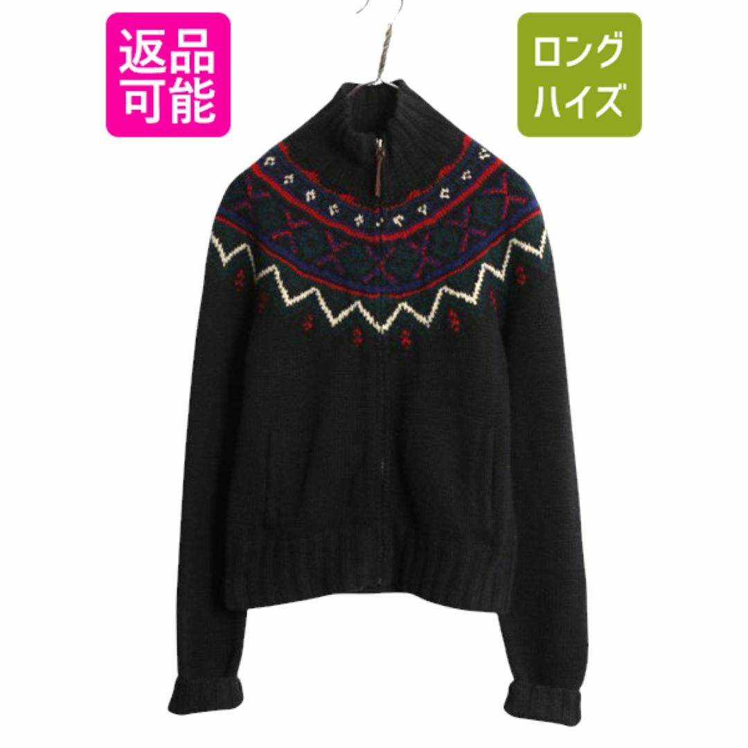 Ralph Lauren - 90s 手編み ラルフローレン フルジップ ハンド ニット