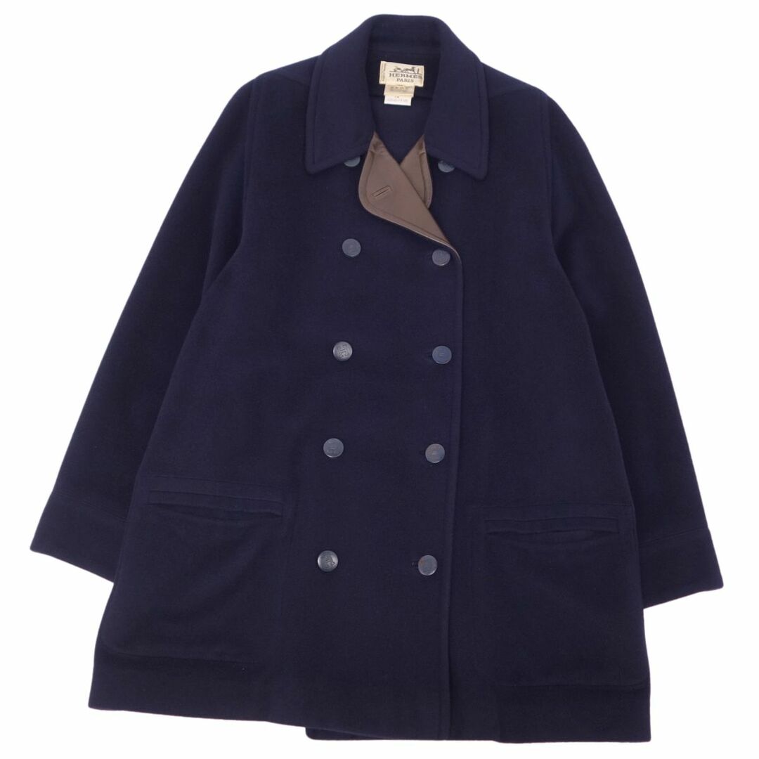 HERMES - 美品 Vintage エルメス HERMES コート ダブルブレスト Hロゴ