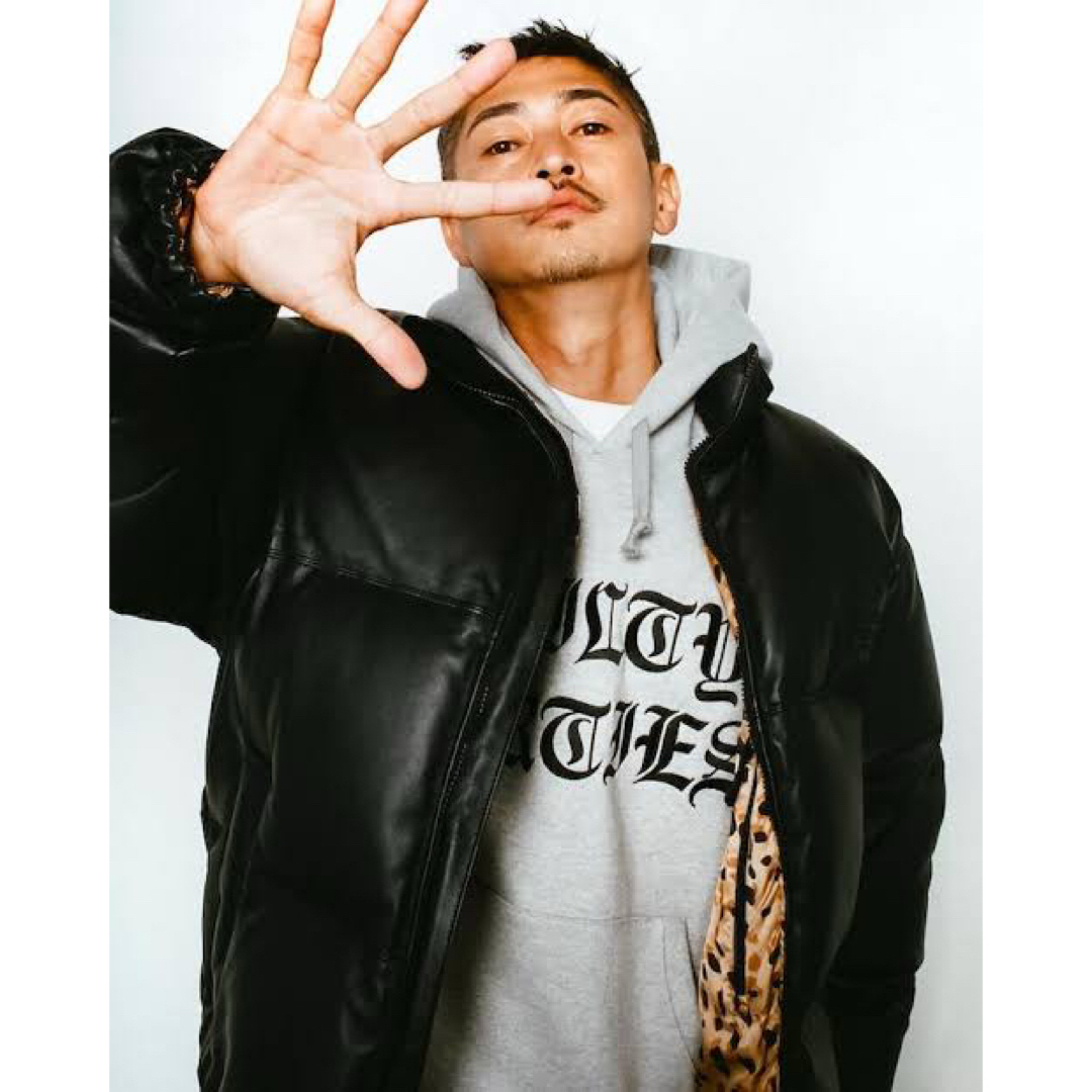 WACKO MARIA - キムタク ワコマリア レザー ダウン レオパード マイン