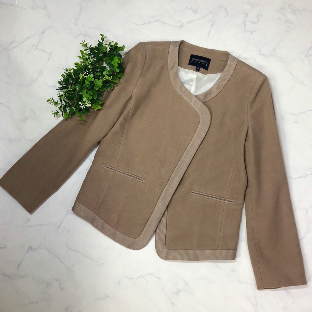 エンポリオアルマーニジーンズノーカラー ジャケットブルゾン