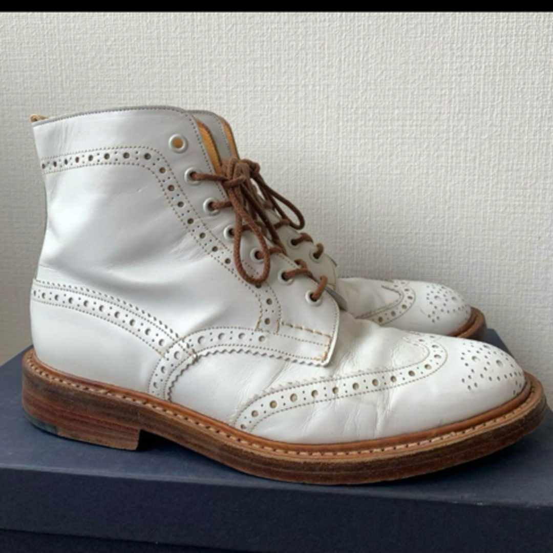 Trickers - Tricker's トリッカーズ カントリーブーツ ホワイト 26.5cm