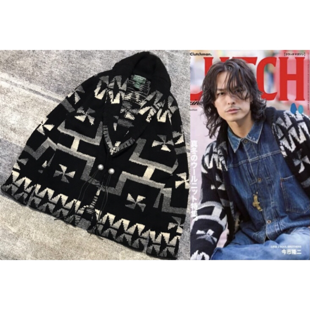 不朽の名作 別格のスワティカ柄 今市さん着 LAUREN 卍柄 ニット ガウン