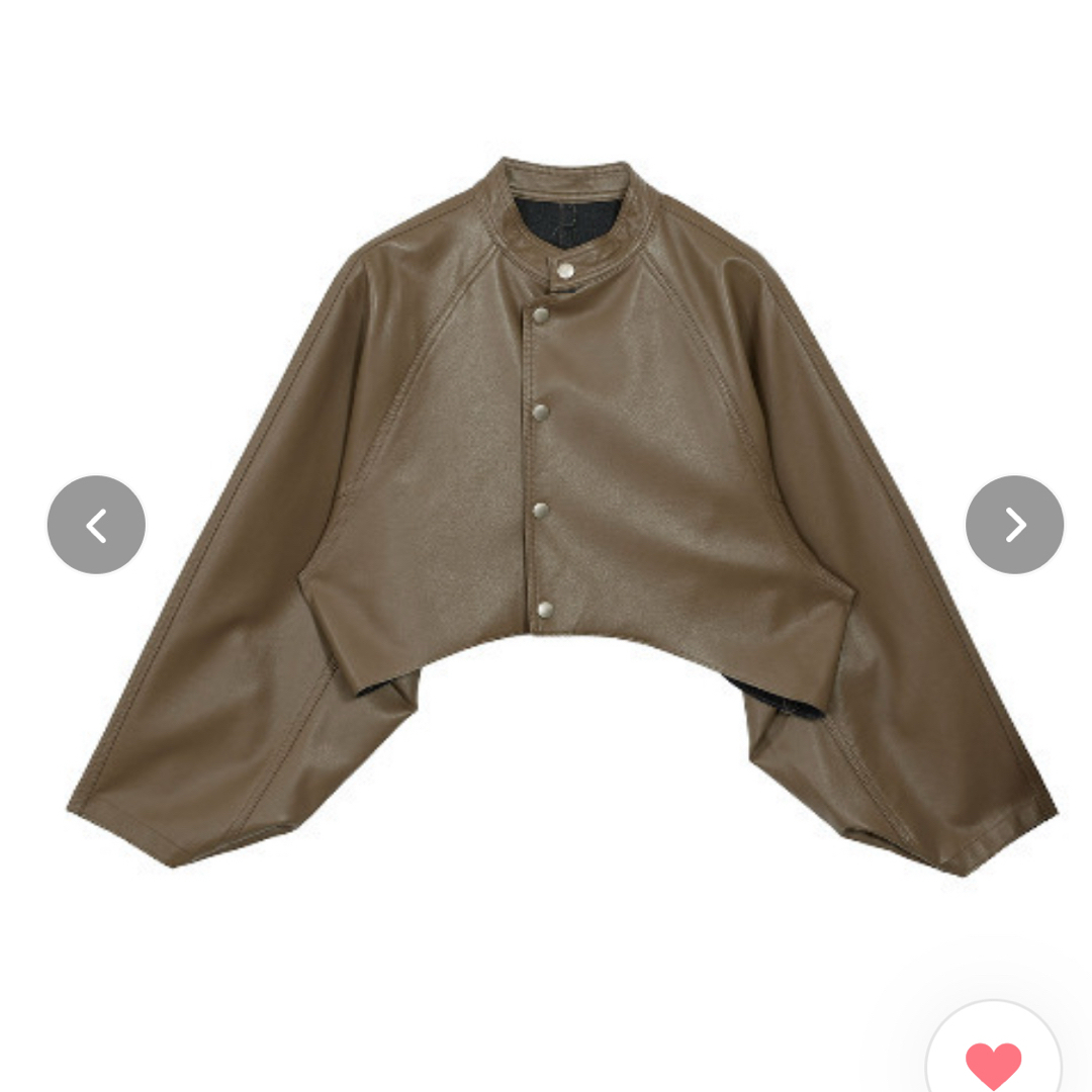 Ameri VINTAGE - AMERI ラウンドショートフェイクレザージャケットの