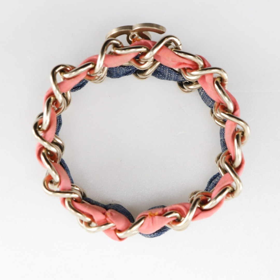 CHANEL - 【CHANEL】シャネル ココマーク チェーン2連 金属製×デニム